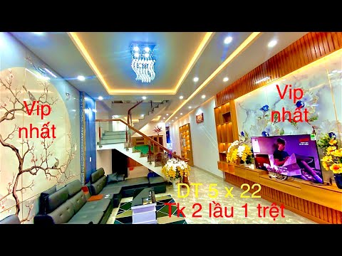 Video Khám phá mẫu nhà đẹp 2 lầu 1 trệt full nội thất DT 5 x... - youtube