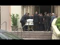 First funerals held for Miami condo collapse victims: Mourners pay respects to family-of-four including two young sisters buried together in the same coffin, and the 92-year-old mother of a local police chief as death toll hits 36 with 109 still missing