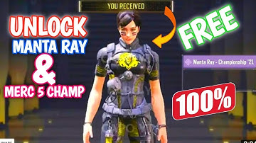 HOW TO UNLOCK FREE MANTA RAY 2021 MVP MERC 5 CHAMP 2021 & WEAPONS COD MOBILE WORLD CHAMPIONSHIP 2021