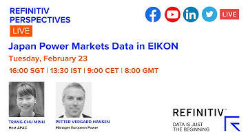 Refinitiv Perspectives LIVE: Japan Power Markets Data in EIKON