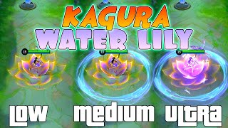 Kagura 'Water Lily' Starlight Fest Skin in Different Graphics Settings | MLBB