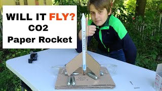 WILL IT FLY? CO2 Paper Rocket (with my son, NICOLA)