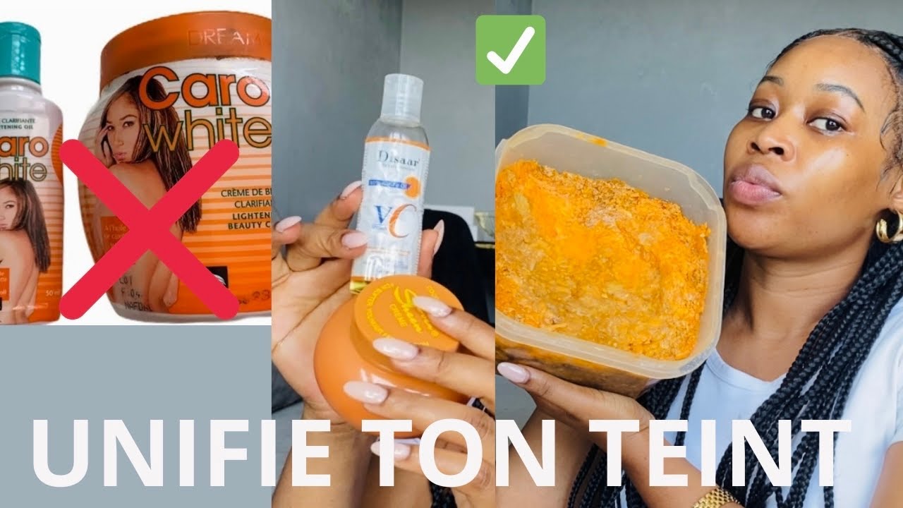 UNE CRÈME,UN GOMMAGE,HUILE ET SAVON ÉCLAIRCISSANTE