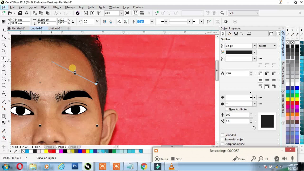  TUTORIAL  MUDAH DESAIN  POTO MENJADI LIN ART DENGAN  COREL  X8 