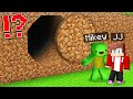 Jj and mikey found a round secret passage in minecraft maizen