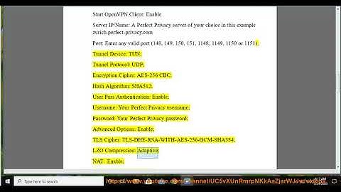 Set up Perfect Privacy VPN OpenVPN on DD-WRT router