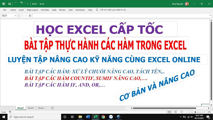 Bài tập sử dụng các hàm trong excel