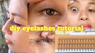 HOW TO PUT FALSE EYELASHES | DIY EYELASHES