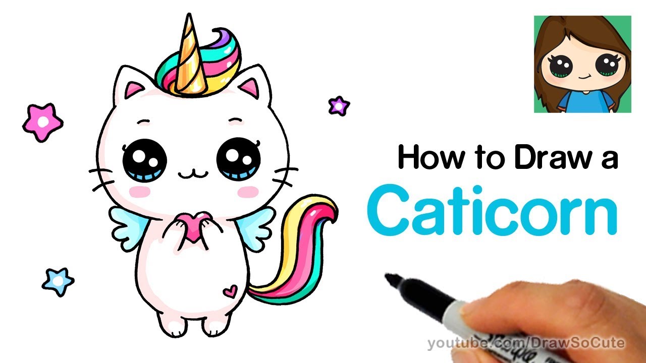 How to Draw  a Caticorn Easy YouTube