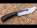 Forging a harpoon point bowie knife