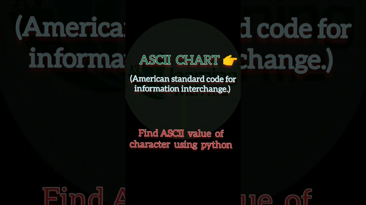 ascii table in python #pythonprogramming ascii code in computer #lwm #ascii 