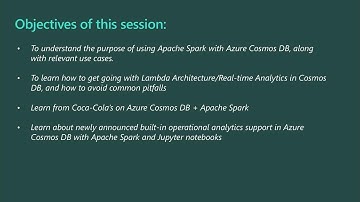 Real-time Analytics with Azure Cosmos DB and Apache Spark - BRK4004