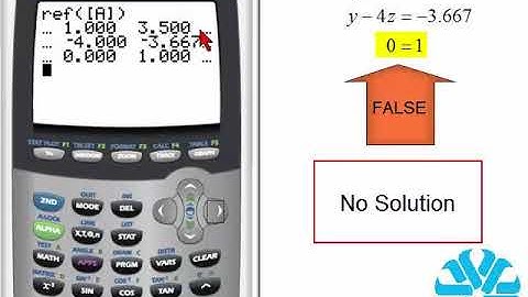 TI 83/84 Series: Matrix Reduced Echelon Form