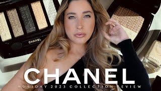 CHANEL HOLIDAY 2023 COLLECTION : LUMIERE GRAPHIQUE Eyeshadow Palette, DUO LUMIERE Highlighter REVIEW