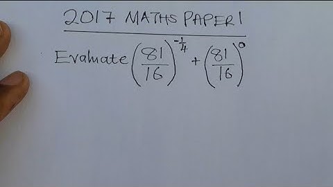 Evaluate: 2017 maths exam paper 1