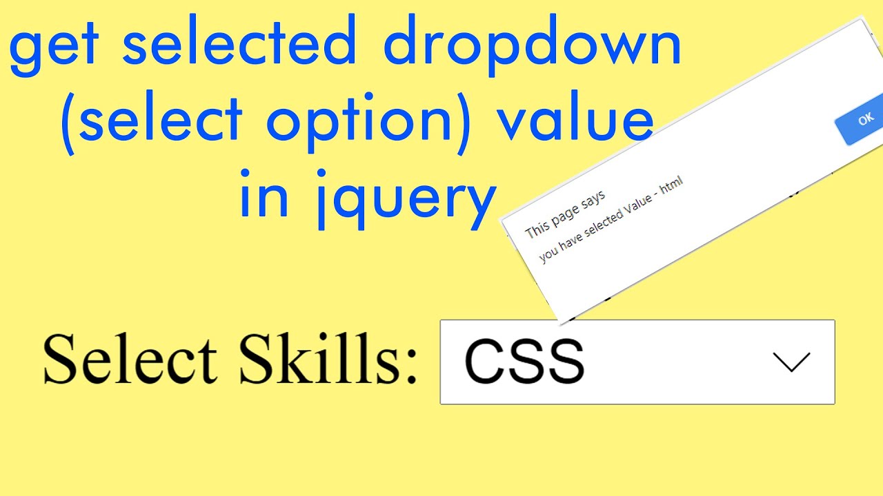 Jquery Get Selected Option Value || Get Selected Dropdown (Select Option) Value In Jquery