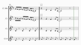 Tonari no Totoro - Ending Shudaika (My neighbor Totoro - Ending Song) - for clarinets quatuor