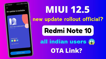 Redmi Note 10 MIUI 12.5 Update 😍 | Redmi Note 10 New Update | Redmi Note 10 Update | MIUI 12.5