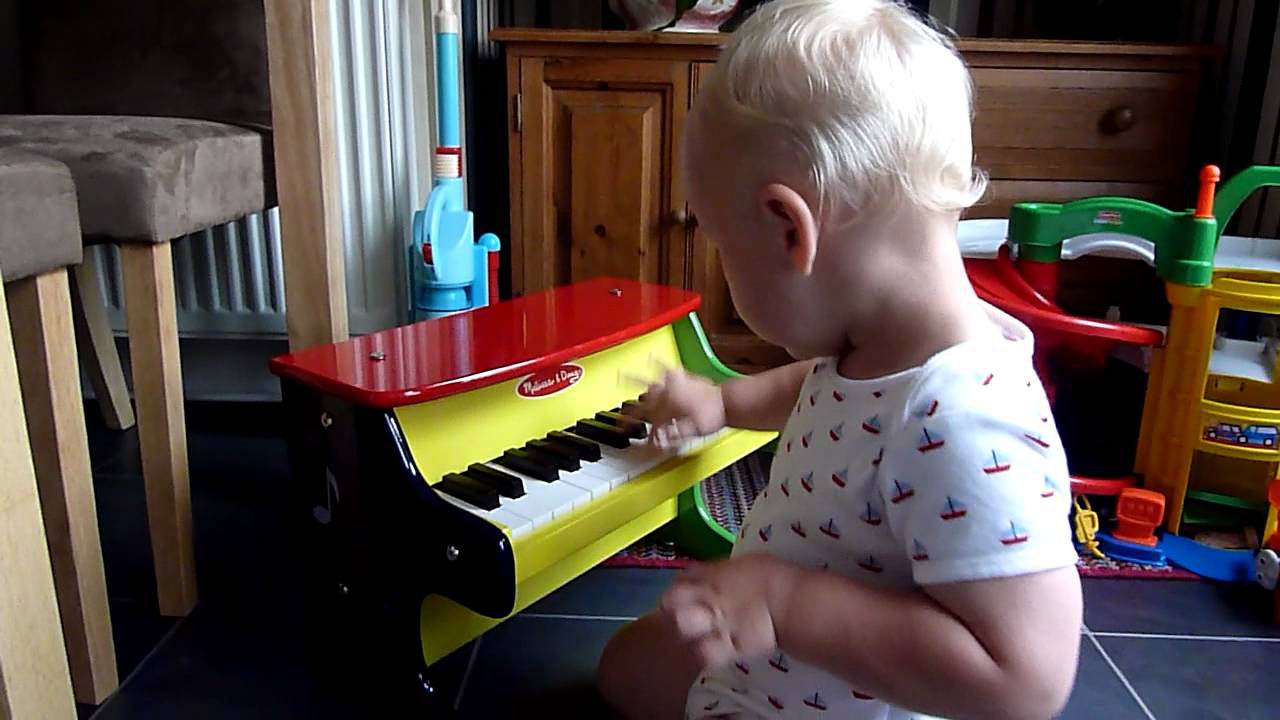 Baby playing the piano YouTube