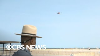 Drones patrol Long Island beaches after shark bites reported