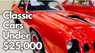Classic Cars For Sale Under $25,000 in North Carolina