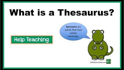 Using a Thesaurus | English Vocabulary Lesson