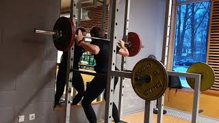 145 kg Back Squat attempt - Week 5