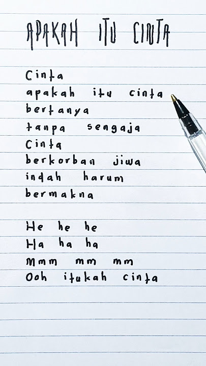 CINTA apakah itu cinta? Bertanya tanpa sengaja ❤️ #lovelyrics #trendingsong #fyp