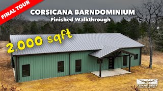 2000 sqft Corsicana BARNDOMINIUM Finished Home Tour | Texas Best Construction