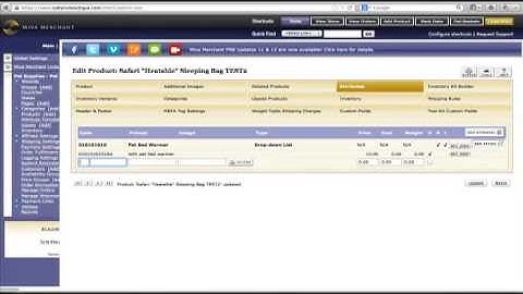 How to Add Miva Inventory Attribute to Product