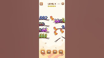 level 4 - Bird sort 2 #games #satisfying #birdsort #birdsortcolorpuzzle
