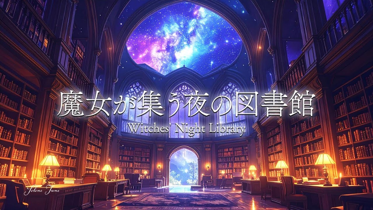 【ピアノと星空】魔女が集う夜の図書館で聴く静かなピアノ曲｜Spooky & Relaxing Piano for Halloween