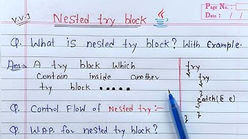 nested try block in java | Learn Coding