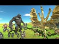 King kong war  kong family vs yellow team  animal revolt battle simulator