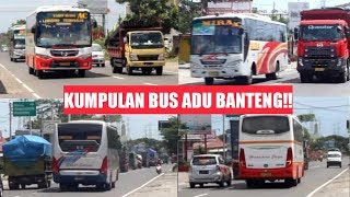 KUMPULAN BUS ADU BANTENG DI MOJOKERTO!! Tonton sampai akhir