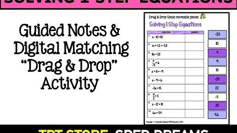 Solving 1 Step Equations