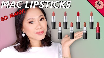 8 SHADES OF MAC LIPSTICKS YOU SHOULD TRY! Ruby woo, Mocha,Whirl,Taupe,and more..
