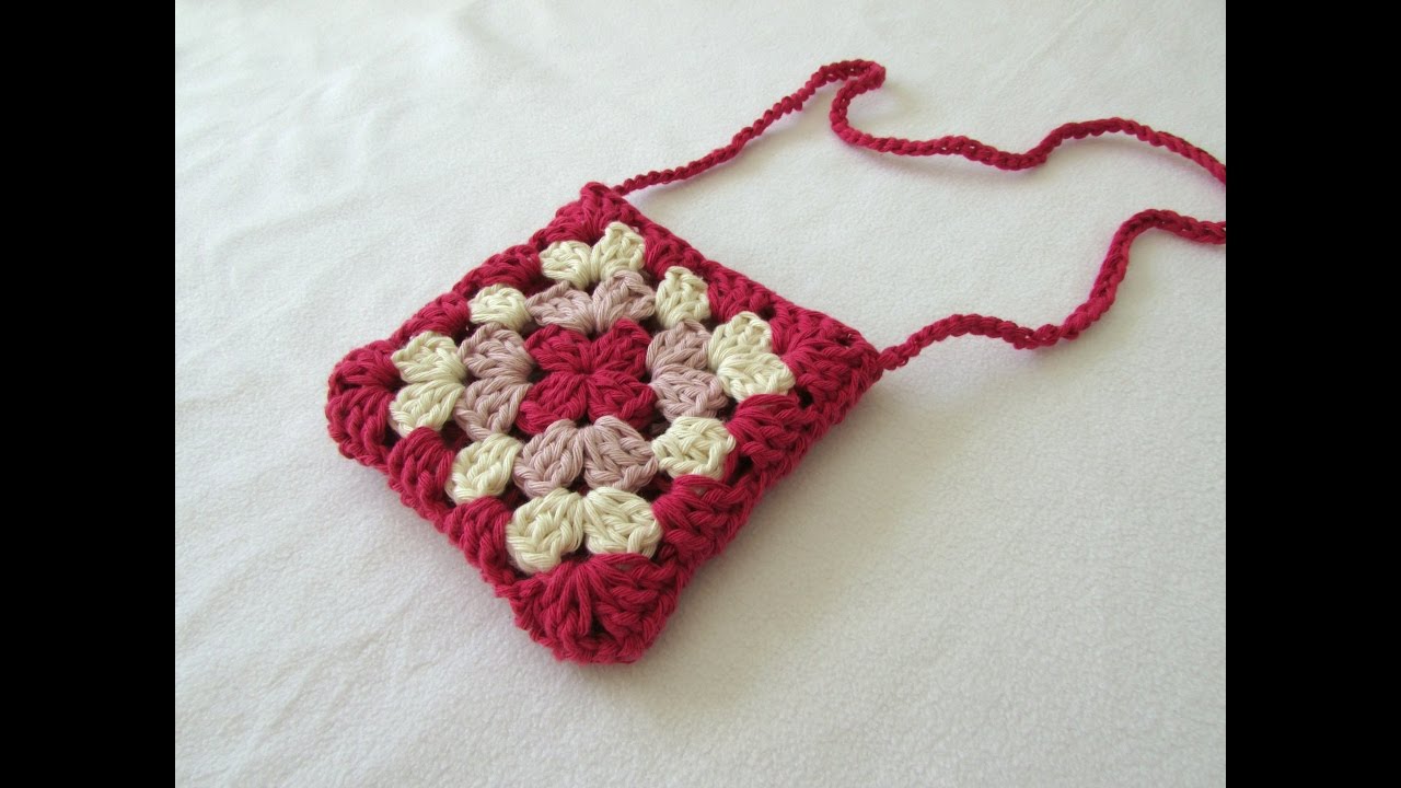 Easy crochet granny square crossbody bag!, granny square, crocheting, bag, Easy crochet granny square crossb…