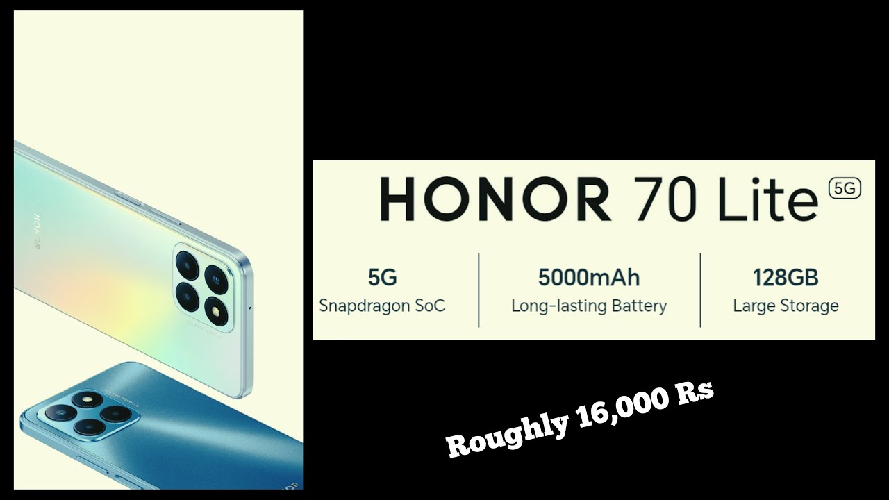 Honor 70 Lite 5G With Snapdragon 480+ SoC : Price, Specifications