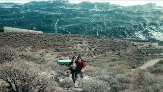 Volcano Explodes Generating Mega-Tsunami on Small Island, Forcing Everyone to Escape as They Can