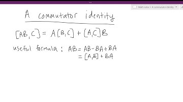 A Commutator Identity