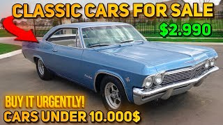 20 Flawless Classic Cars Under $10,000 Available on Craigslist Marketplace! Perfects Classic Cars!