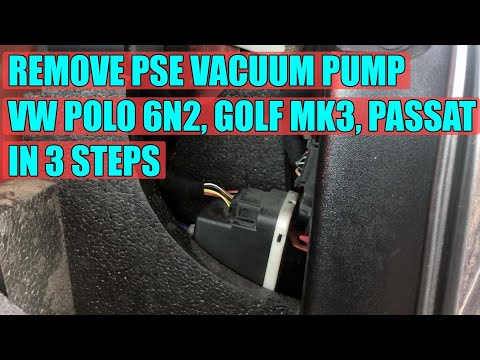 How to remove PSE pump (central locking vacuum pump) VW Polo 6N2, Golf Mk3, Passat in 3 steps