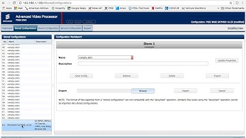 AVP Load A Stored Config