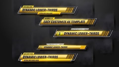 Dynamic Lower Thirds 4K (Best After Effects Projects)