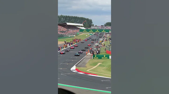 The F1 drivers heading off on their parade lap prior to the start of the 2019 British Grand Prix