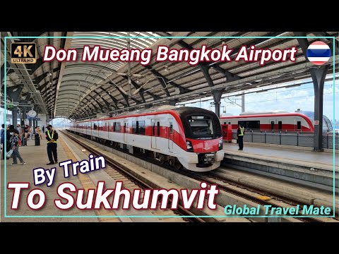 Don Mueang Airport Train to Central Bangkok RED SRT 🇹🇭 Thailand