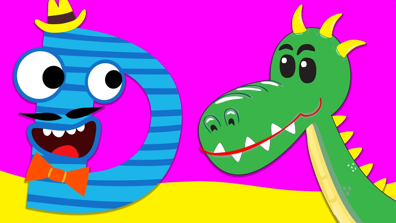 D for Dragon Alphabet Phonics Learn to Read Letter Sounds with