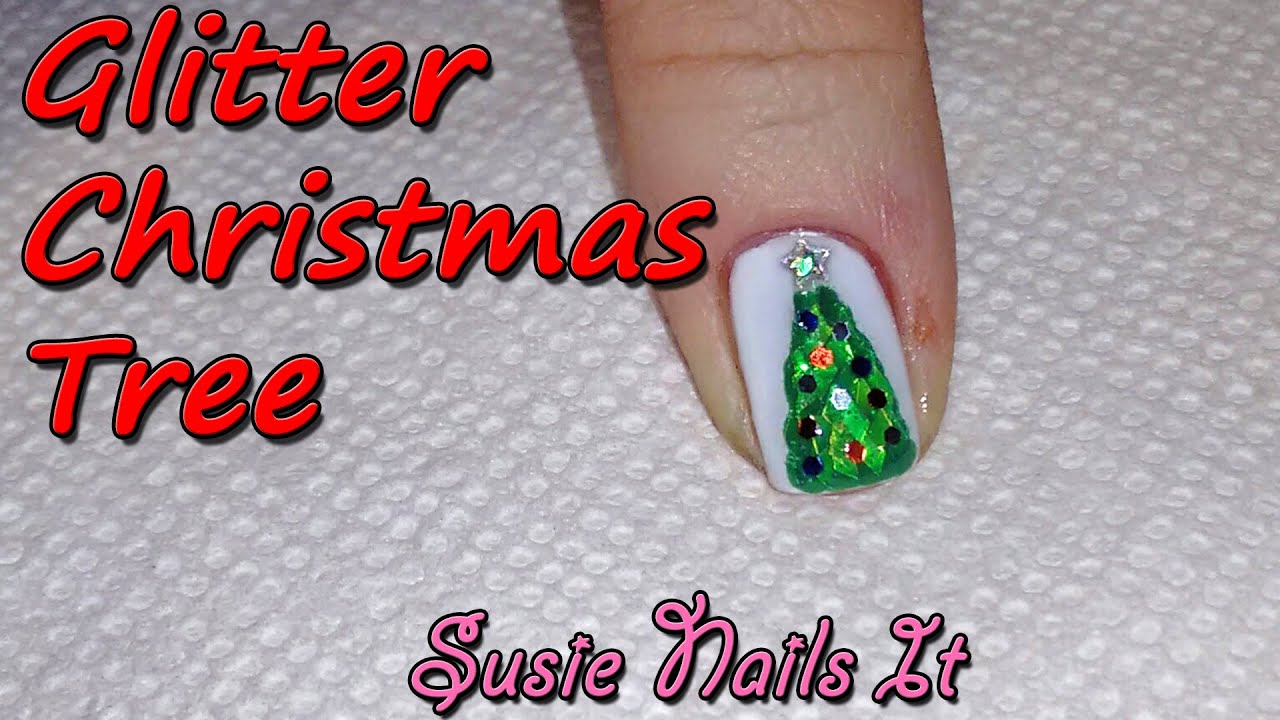 Glitter Christmas Tree Nail Designs - wide 7