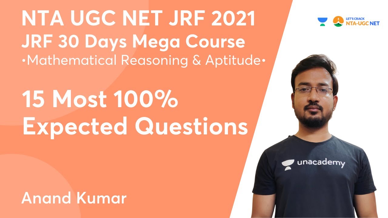 15 Most 100 Expected MCQs Mathematical Reasoning Aptitude NET JRF 2021 Anand Kumar